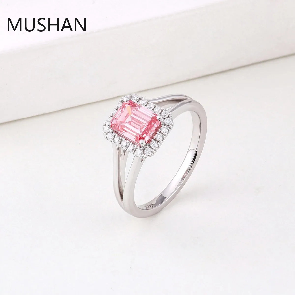 MUSHAN Luxury Custom 14K 18K Gold Rings Band Jewelry With Moissanite Diamond Lab Grown Gemstones Diamond Wedding Ring For Women