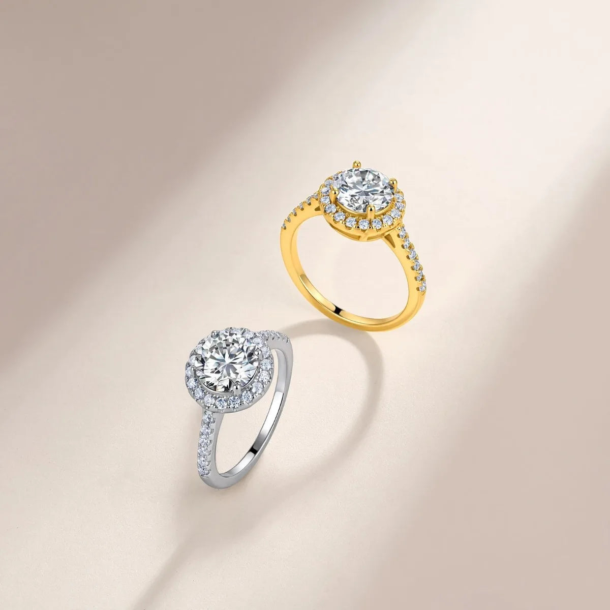 Anillo de compromiso de lujo MUSHAN de plata de ley 925 para mujer, con diamante de moissanita certificado por GRA, esmeralda, color D, joyería fina