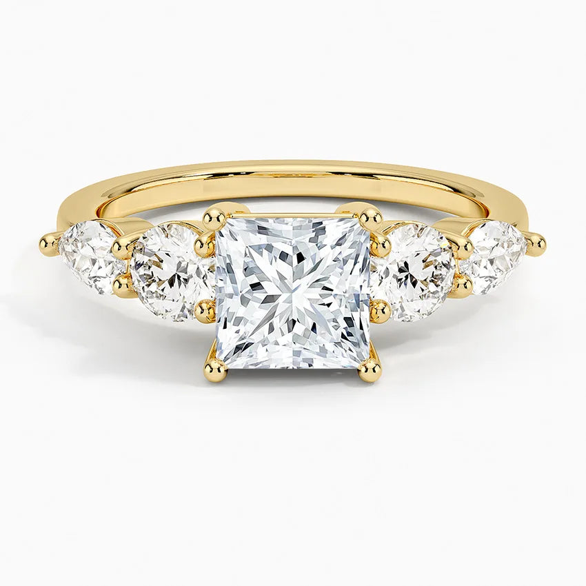 Bague minimaliste en argent sterling 925 et moissanite de MuShan Luxury Jewelry, cadeau pour amie, plaqué or 18 carats, bijou raffiné breveté MST
