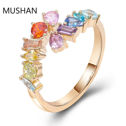 MUSHAN Luxury Custom 14K 18K Gold Rings Band Jewelry With Moissanite Diamond Lab Grown Gemstones Diamond Wedding Ring For Women