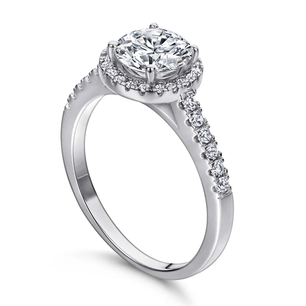 MuShan Jewelry 925 Sterling Silver Ring Wedding Band High Carbon Diamond Vintage Style Gift  Her Women Rings Fine Jewelry