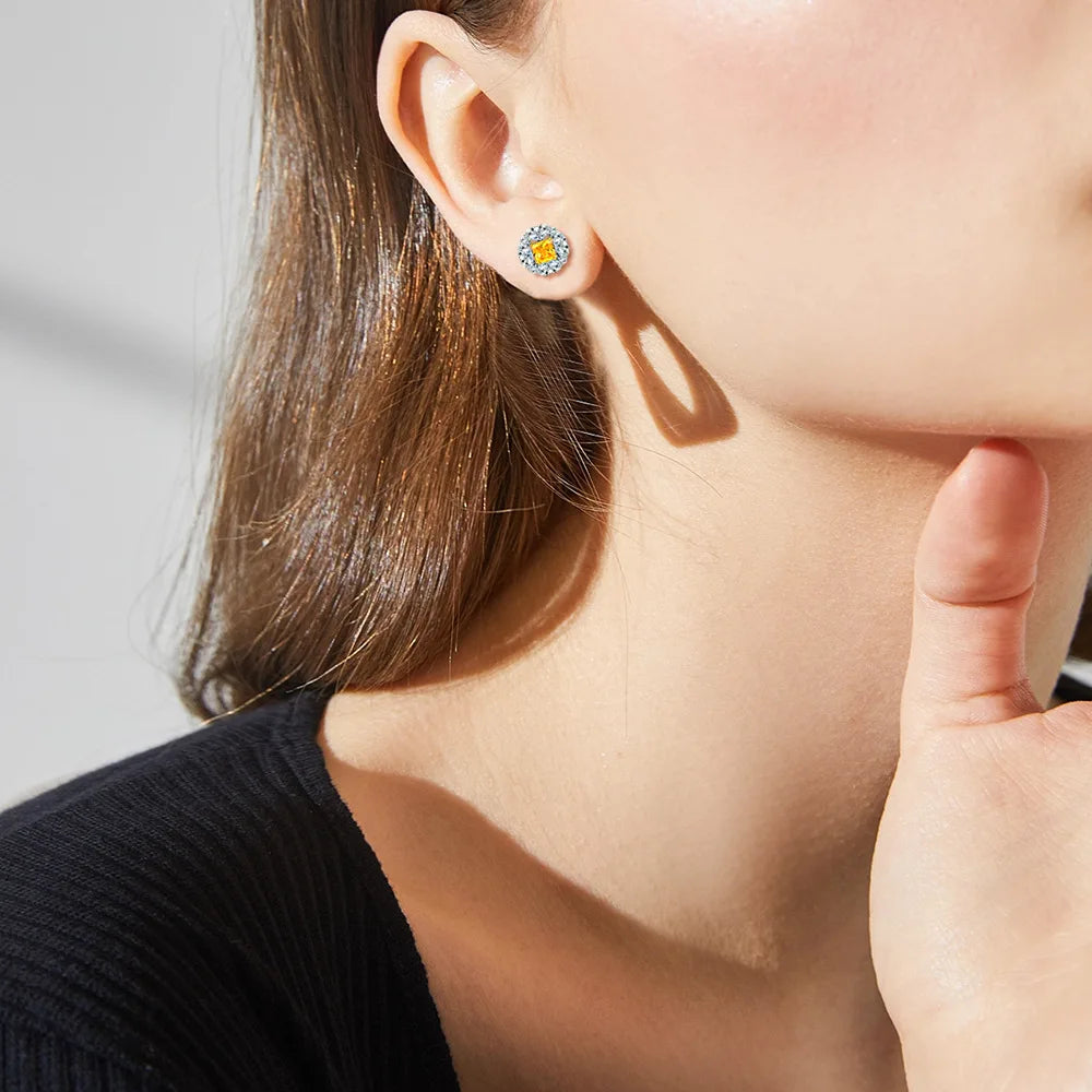 Boucles d'oreilles MuShan Luxury Jewelry en argent sterling 925, créoles avec oxyde de zirconium 5A, plaquées rhodium, bijoux raffinés pour femmes pour soirées