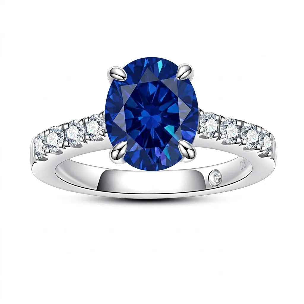 MUSHAN Custom Jewelry 925 Sterling Silver Ring Band 3 ct Lab Grown Gemstones Ruby Emerald Sapphire Sunflower Rings Jewelry