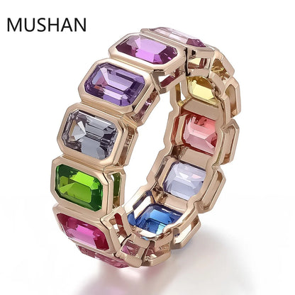 MUSHAN Luxury Custom 14K 18K Gold Rings Band Jewelry With Moissanite Diamond Lab Grown Gemstones Diamond Wedding Ring For Women