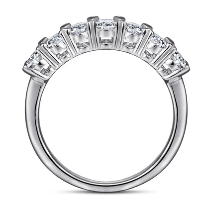 Anillo de plata de ley 925 marca MuShan con circonita cúbica 5A estilo princesa para niñas, joyería fina chapada en rodio