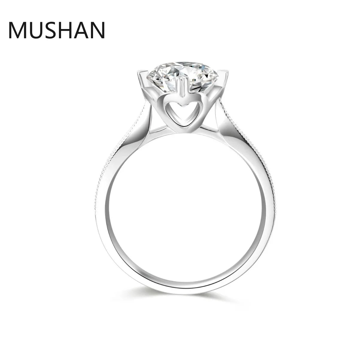 MUSHAN Luxury Custom 14K 18K Gold Rings Band Jewelry With Moissanite Diamond Lab Grown Gemstones Diamond Wedding Ring For Women