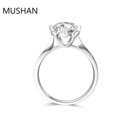 MUSHAN Luxury Custom 14K 18K Gold Rings Band Jewelry With Moissanite Diamond Lab Grown Gemstones Diamond Wedding Ring For Women