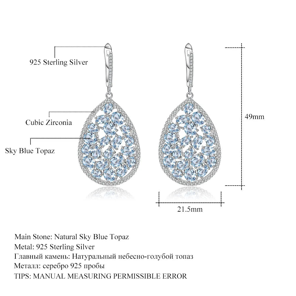 MUSHAN Custom Jewelry 925 Sterling Silver Earrings Lab Green Ruby Heart Formal Wear for Women 18K Gold Plated Anniversary