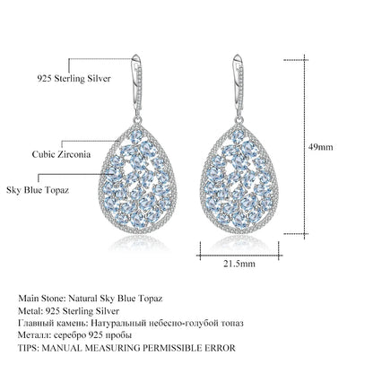 MUSHAN Custom Jewelry 925 Sterling Silver Earrings Lab Green Ruby Heart Formal Wear for Women 18K Gold Plated Anniversary