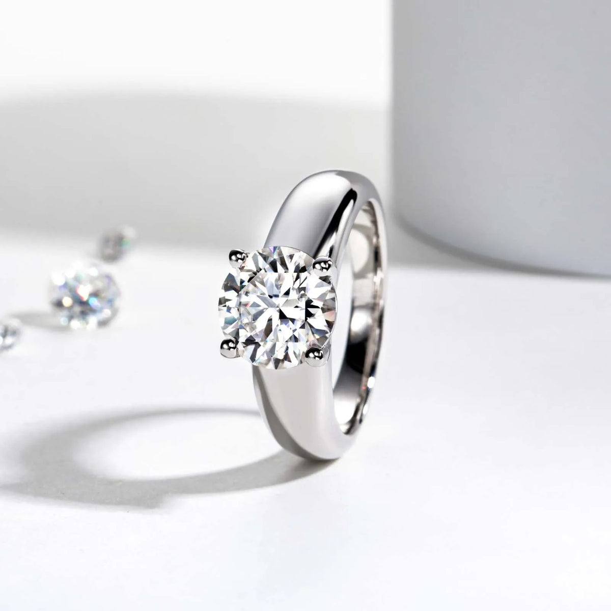 Bague MuShan en argent sterling 925 avec moissanite VVS, bague glamour pour femme, plaquée or 18 carats, brevet MST, bijoux fins certifiés GRA