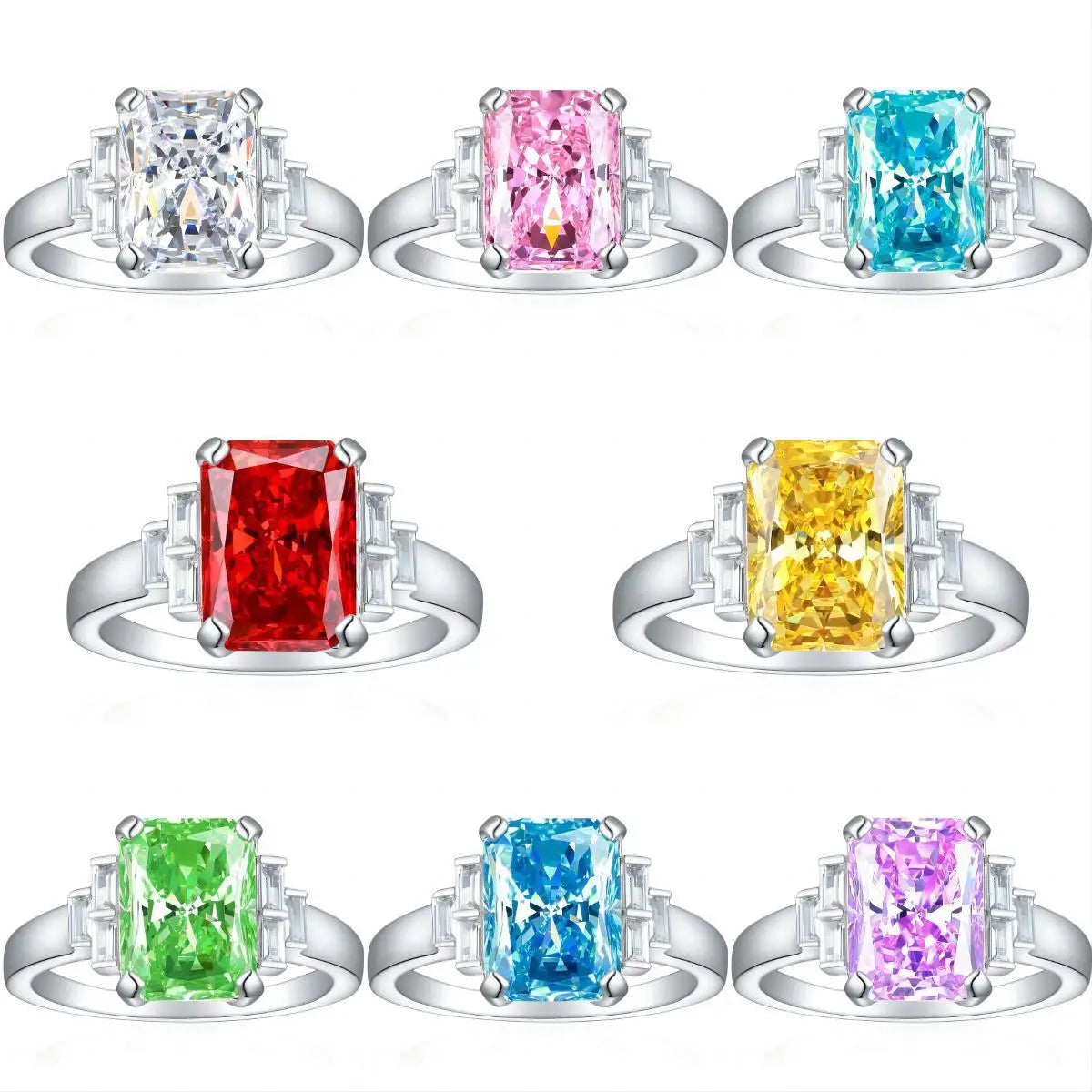MuShan Jewelry 925 Sterling Silver Ring Wedding Band High Carbon Diamond Christmas Gift Romantic Style Women Rings Fine Jewelry