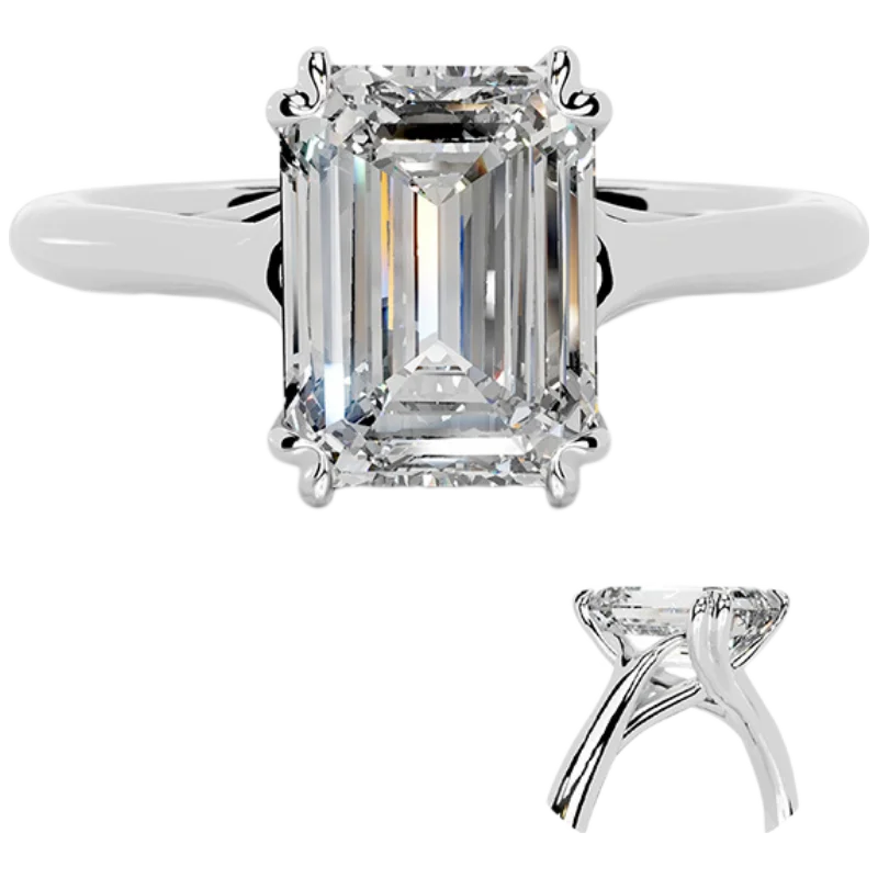 Anillo de joyería personalizada MUSHAN de plata de ley 925, banda con diamante de moissanita real, color D, nivel VVS1, anillos de plata s925, joyería fina