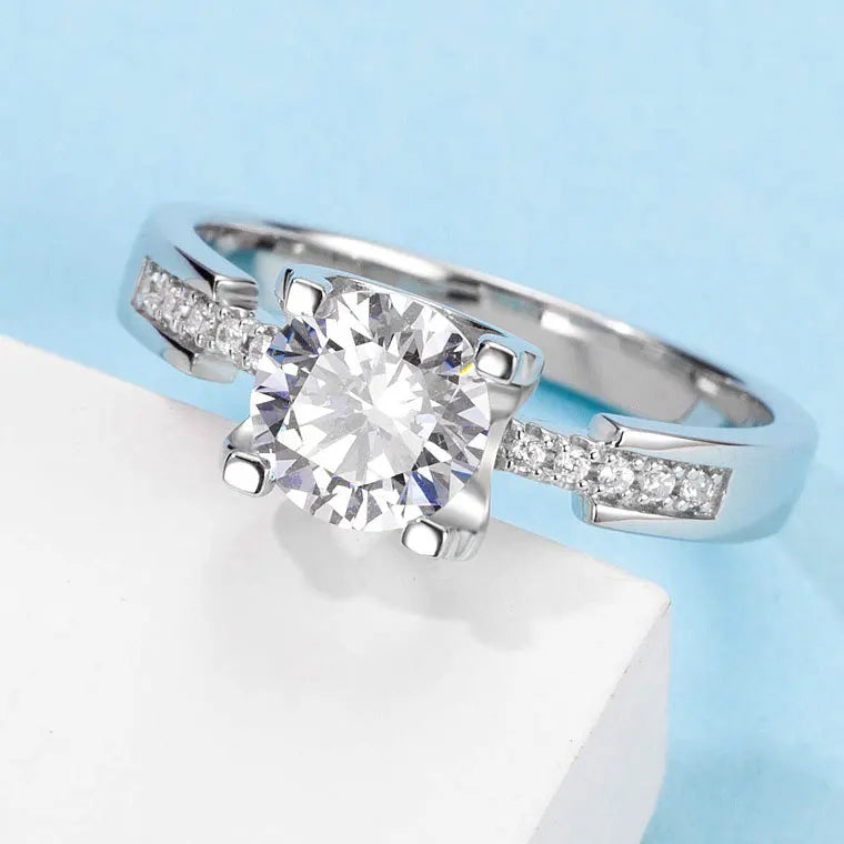 Bague MuShan Luxury Jewelry en argent sterling 925 et moissanite pour femme, superbe bague plaquée or 18 carats, brevet MST, certifiée GRA, bijoux raffinés