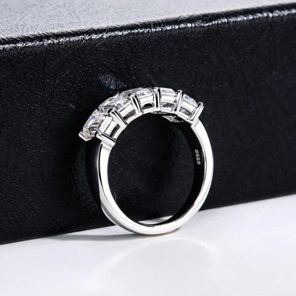 Bague de mariage en argent sterling 925 MUHAN Luxury Jewelry pour femme, diamant moissanite couleur D avec certificat GRA, bijou raffiné