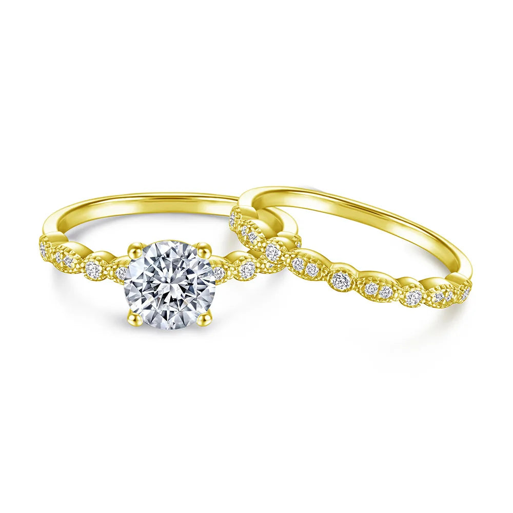 Bague de mariage MuShan Jewelry en argent sterling 925, pierres précieuses HCD, cadeau pour la fête des mères, bague minimaliste pour femme, bijou raffiné
