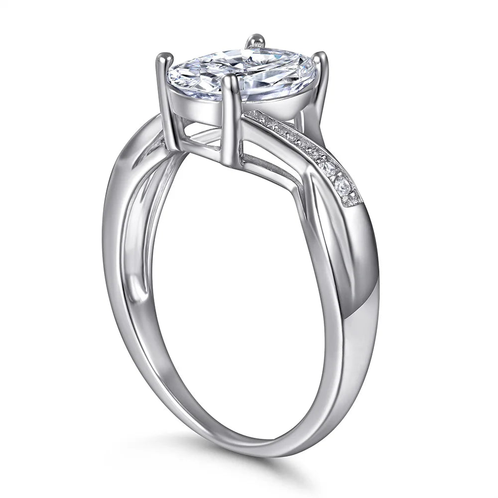 Bague de mariage MuShan Jewelry en argent sterling 925 avec diamant à haute teneur en carbone, cadeau pour enterrement de vie de jeune fille, cadeau pour maman, bagues pour femme, bijou raffiné