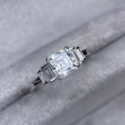 MuShan Designer Jewelry 925 Sterling Silver Ring VVS Moissanite Valentine Ring for Sister 18K Gold Plated MST Patent Jewellery