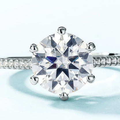 MUHAN Luxury Jewelry Anillo de plata de ley 925, alianza de boda para mujer, certificado GRA, anillo de diamantes de moissanita, color D, joyería fina