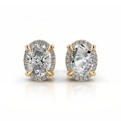 MuShan Brand Jewelry 925 Sterling Silver Stud Earrings Moissanite Diamond Ear Pin Women 18k Gold Plated MST Patent Earrings Stud