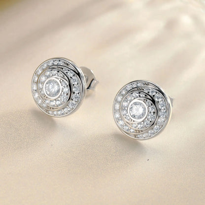 MuShan Jewelry 925 Sterling Silver Stud Earrings Dangle HCD Gemstones Bridal Shower Best Friend Gift Women Earring Fine Jewelry