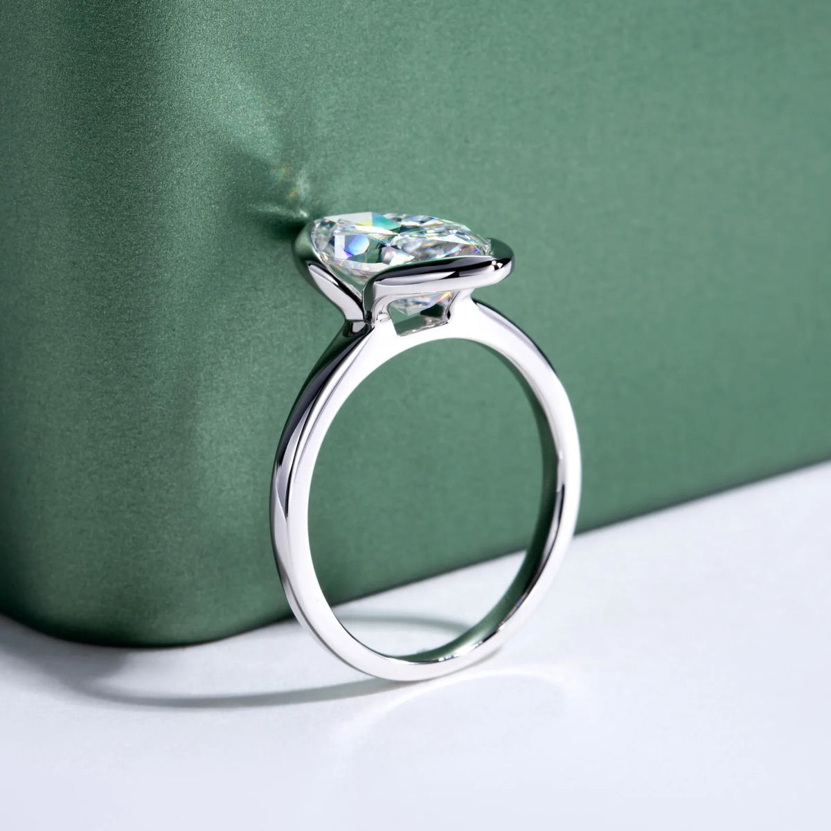 MUSHAN Luxury Jewelry 925 Sterling Silver Ring Band Women GRA Certificated Moissanite Diamond Emerald D Color Rings Fine Jewelry