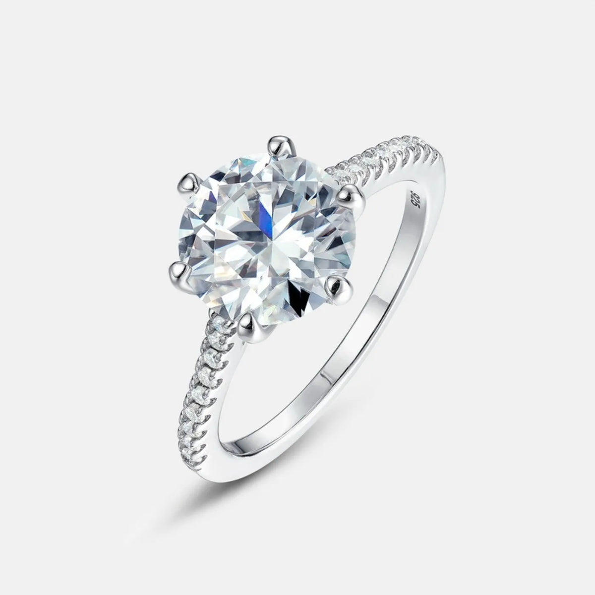 MUHAN Luxury Jewelry Anillo de plata de ley 925, alianza de boda para mujer, certificado GRA, anillo de diamantes de moissanita, color D, joyería fina