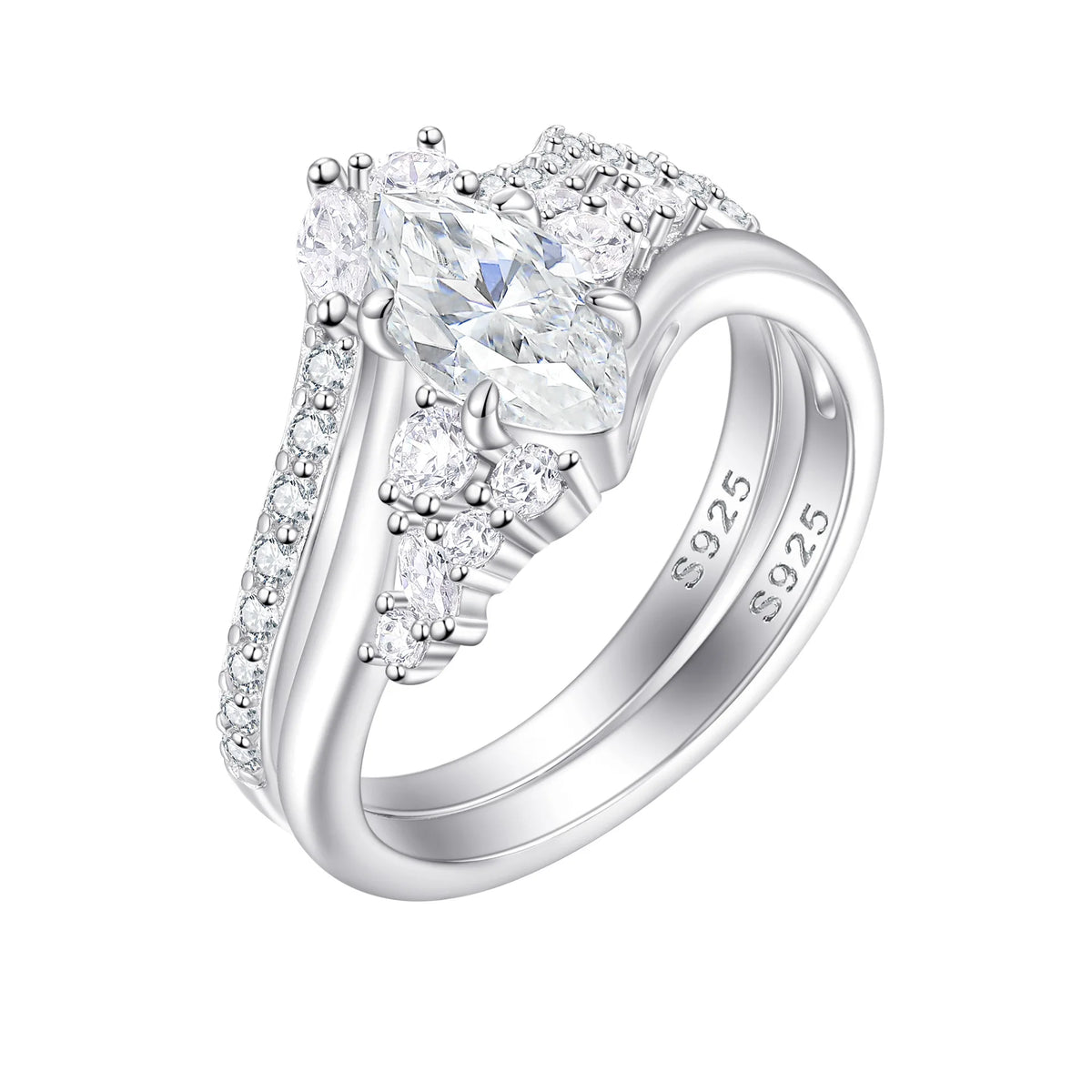 Bague MuShan en argent sterling 925, zircon de grade 5A en forme de cœur, bijou romantique pour femme, plaqué or 18 carats, bijou raffiné