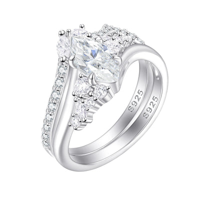 Bague MuShan en argent sterling 925, zircon de grade 5A en forme de cœur, bijou romantique pour femme, plaqué or 18 carats, bijou raffiné