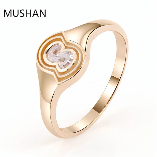 MUSHAN Luxury Custom 14K 18K Gold Rings Band Jewelry With Moissanite Diamond Lab Grown Gemstones Diamond Wedding Ring For Women