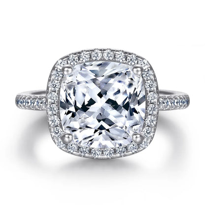 MuShan Jewelry 925 Sterling Silver Rings Bands Engagement Ring 7A Cubic Zirconia Valentine Modern Anniversary  Women Gift
