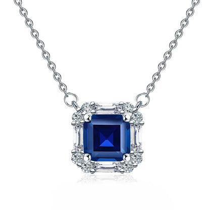 MuShan Jewelry 925 Sterling Silver Necklace Pendant Chain HCD Diamonds Anniversary Gift Christmas Gift Women Necklaces Jewelry