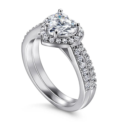 MuShan Jewelry 925 Sterling Silver Simple Engagement Ring 7A Cubic Zirconia Rings Bands Anniversary Rings Bands  Women Gift