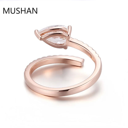 MUSHAN Luxury Custom 14K 18K Gold Rings Band Jewelry With Moissanite Diamond Lab Grown Gemstones Diamond Wedding Ring For Women