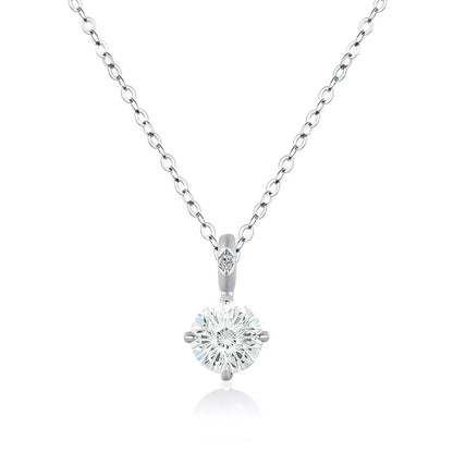 MuShan Jewelry 925 Sterling Silver Necklace Pendant Chain HCD Diamonds Engagement Party Romantic Style Women Necklaces Jewelry