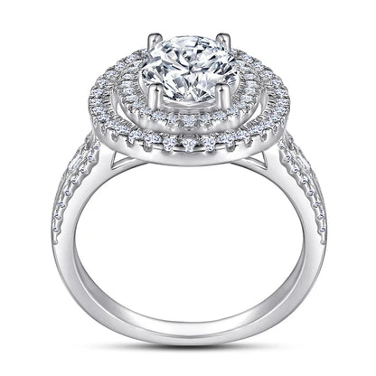 Bague MuShan en argent sterling 925 avec zircon 5A, modèle Radiant Daytime pour petite amie, bijoux raffinés plaqués or véritable