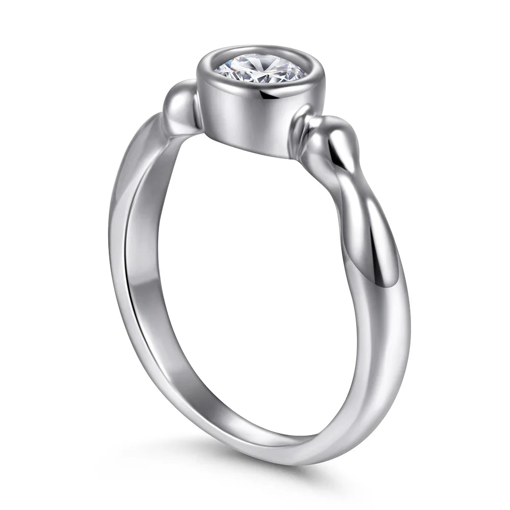 MuShan Jewelry 925 Sterling Silver Rings Bands Engagement Ring 5A Cubic Zirconia Rings Bands Anniversary Rings Bands  Women Gift
