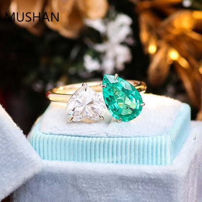 MUSHAN Luxury Custom 14K 18K Gold Rings Band Jewelry With Moissanite Diamond Lab Grown Gemstones Diamond Wedding Ring For Women