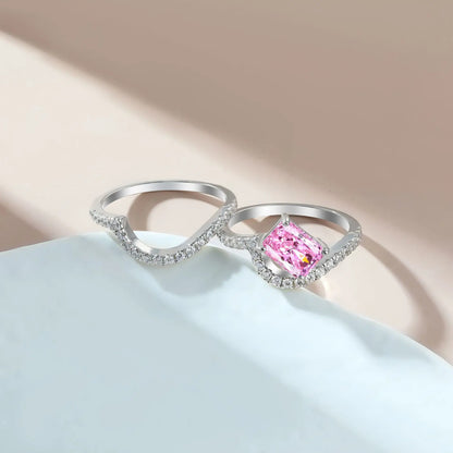 MuShan Jewelry 925 Sterling Silver Ring Wedding Band High Carbon Diamond Mother Day Gift Trendy Style Women Rings Fine Jewelry