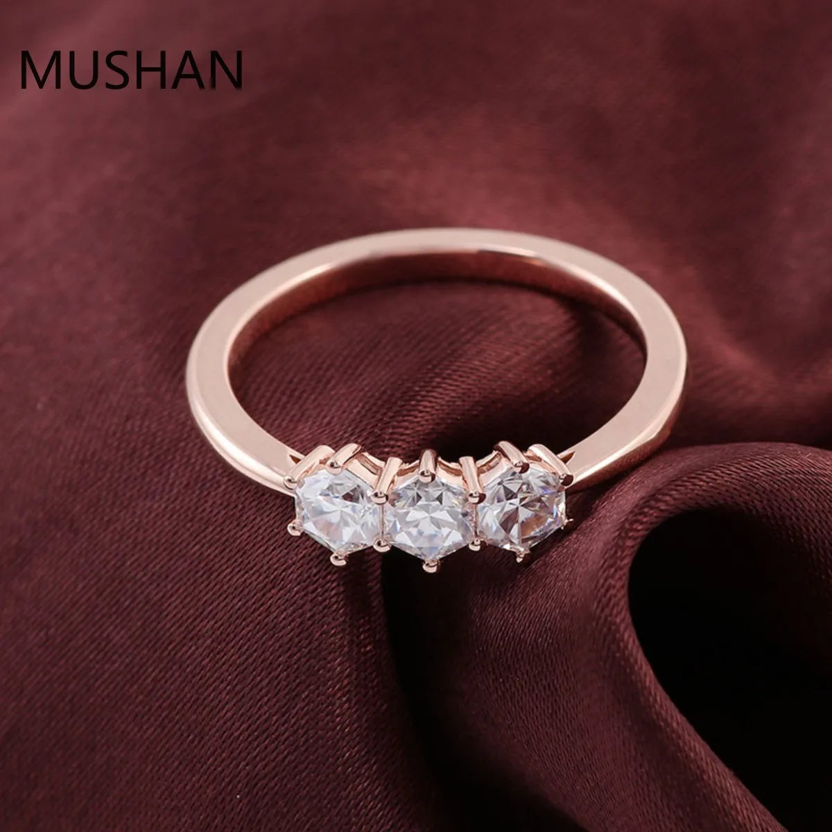 MUSHAN Luxury Custom 14K 18K Gold Rings Jewelry Moissanite Diamond GRA Certificate Wedding Ring For Women