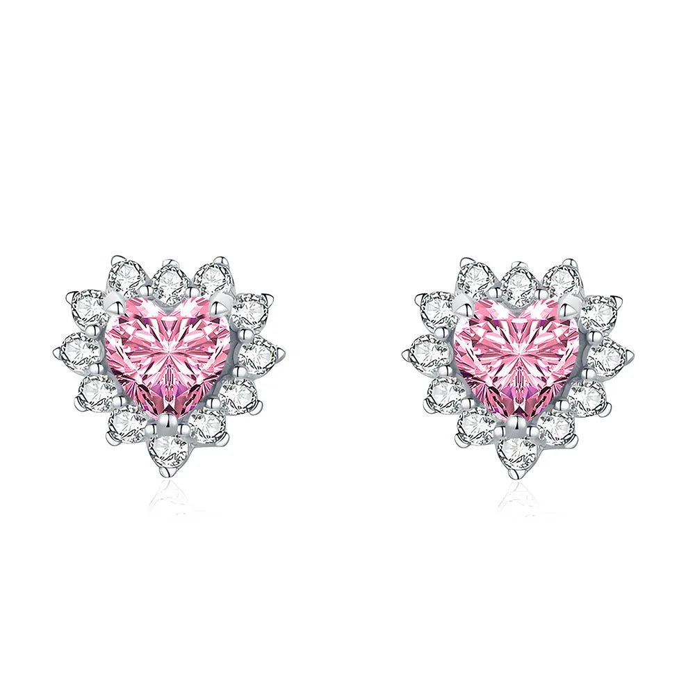 MuShan Jewelry 925 Sterling Silver Stud Earrings Dangle High Carbon Diamond Classic Luxury Women Earring Fine Jewelry