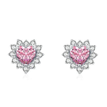 MuShan Jewelry 925 Sterling Silver Stud Earrings Dangle High Carbon Diamond Classic Luxury Women Earring Fine Jewelry