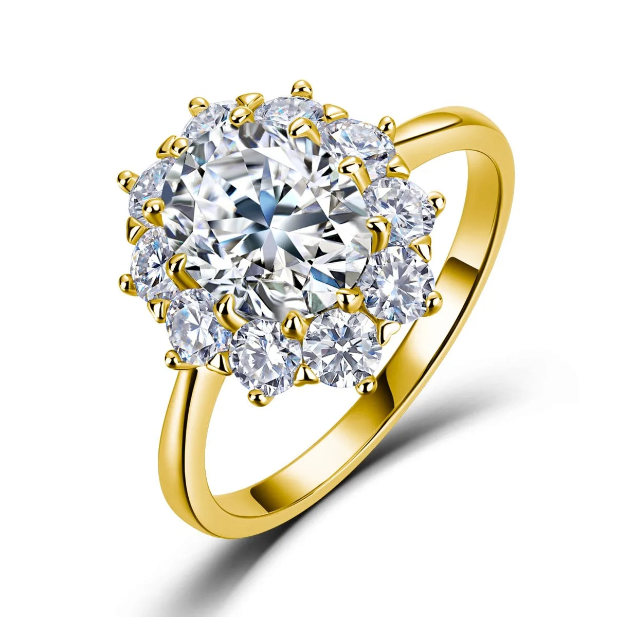 Bague MUSHAN Luxury Jewelry en argent sterling 925 pour femme, diamant moissanite émeraude GRA de 3 carats, couleur D, joaillerie fine