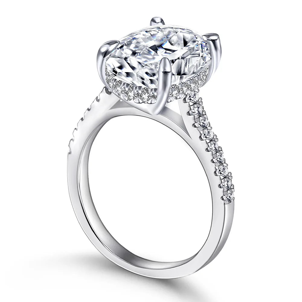 Bague MuShan Luxury Jewelry en argent sterling 925, zirconium cubique 5A, modèle radiant pour mariée, bijou raffiné plaqué or 18K