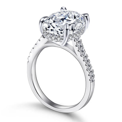 Bague MuShan Luxury Jewelry en argent sterling 925, zirconium cubique 5A, modèle radiant pour mariée, bijou raffiné plaqué or 18K