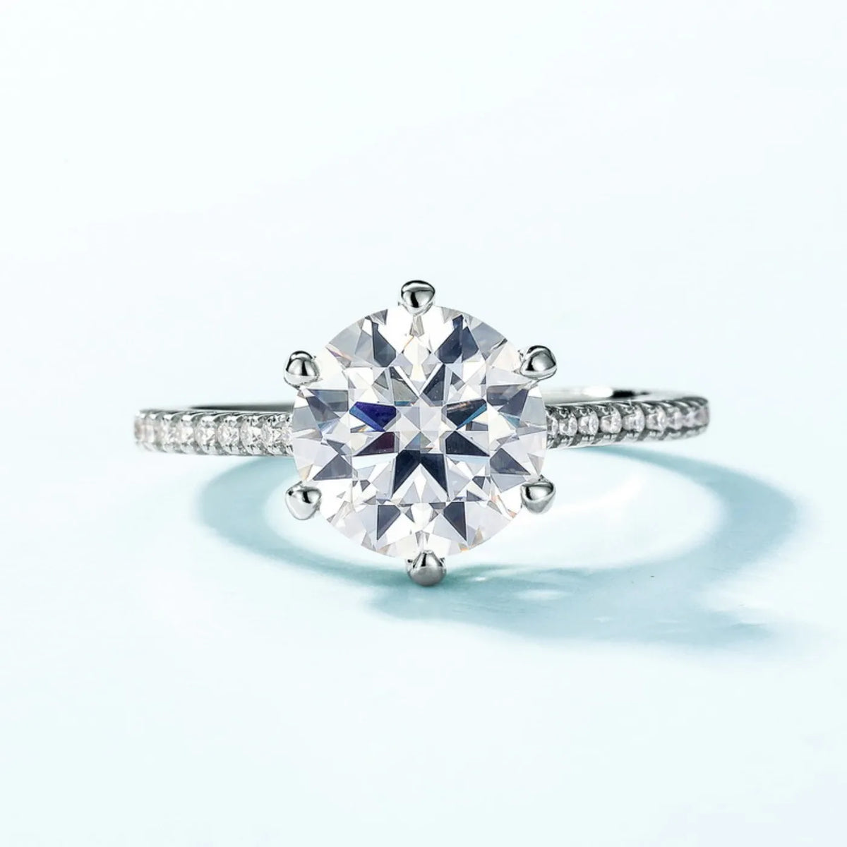 MUHAN Luxury Jewelry Anillo de plata de ley 925, alianza de boda para mujer, certificado GRA, anillo de diamantes de moissanita, color D, joyería fina