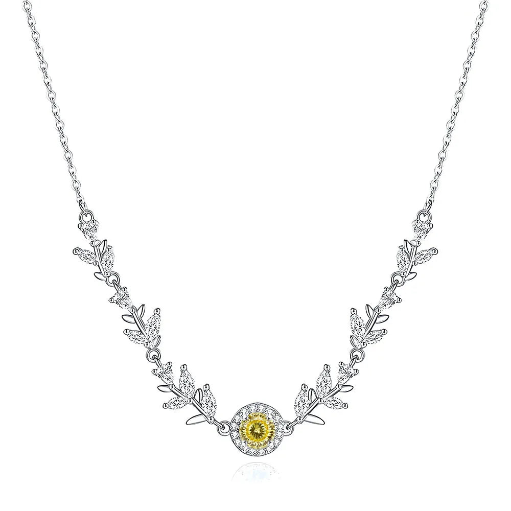 MuShan Jewelry 925 Sterling Silver Necklace Pendant Chain HCD Diamonds Daughter Gift Statement Jewelry Women Necklaces Jewelry