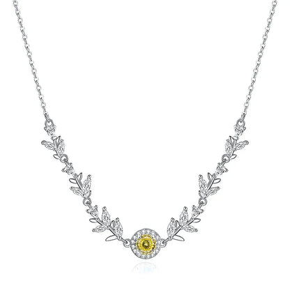 MuShan Jewelry 925 Sterling Silver Necklace Pendant Chain HCD Diamonds Daughter Gift Statement Jewelry Women Necklaces Jewelry