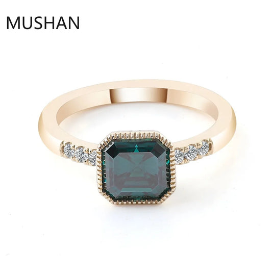 MUSHAN Luxury Custom 14K 18K Gold Rings Band Jewelry With Moissanite Diamond Lab Grown Gemstones Diamond Wedding Ring For Women