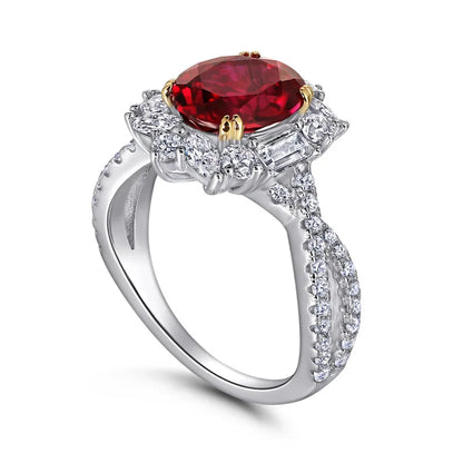 Anillo de boda de plata de ley 925 de MuShan Jewelry, anillo con diamante de alto carbono, regalo para damas de honor, estilo moderno, anillos para mujer, joyería fina