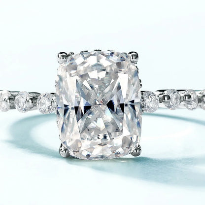 Anillo de compromiso de plata de ley 925 de MUHAN Luxury Jewelry, alianza de boda, anillo de diamantes de moissanita para mujer con certificado GRA, color D, joyería fina